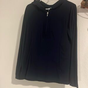 Hooded Navy Quarter Zip